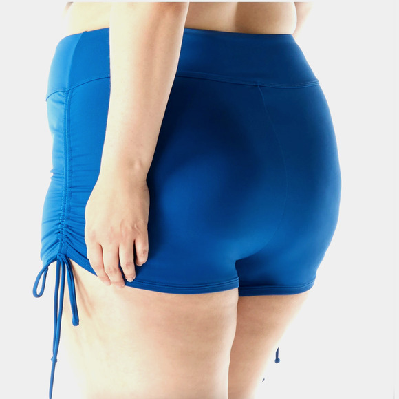Beach House BLAKE SideTie Bikini Bottom Shorts | 22W Blue Bliss | Plus Size - Picture 3 of 3